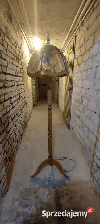 Lampa zabytkowa szklano drewniana Lampy podłogowe dolnośląskie Jelenia Góra
