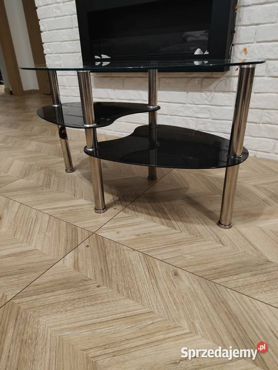 Stolik kawowy 90x60 owal 2 półki 60cm Lekomin sprzedam