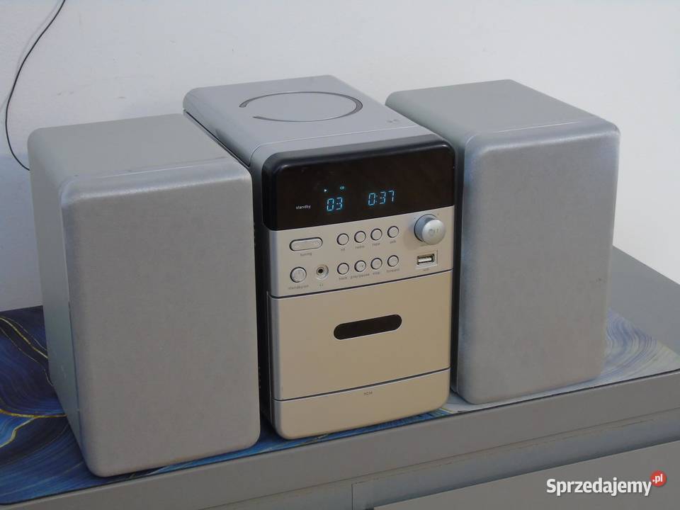 Wieża audio TCM radio CD USB kolumny. DOSTAWA.