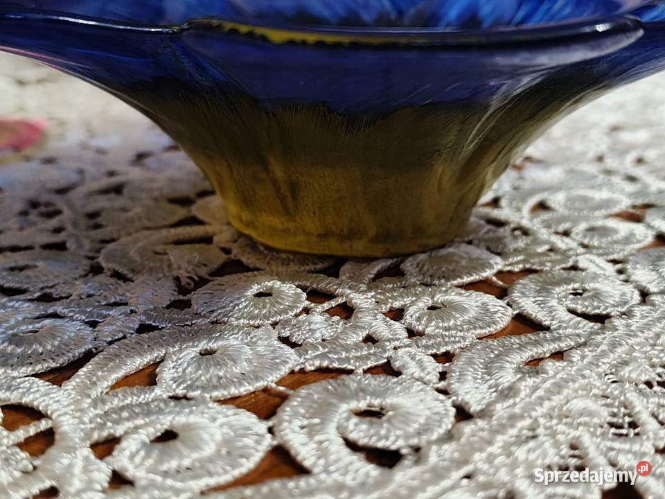 Świecznik szkło vintage dolnośląskie