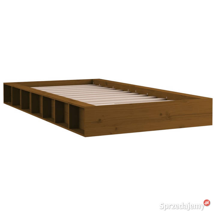 Rama łóżka brązowa lite drewno 75x190 WM820699 Warszawa sprzedam