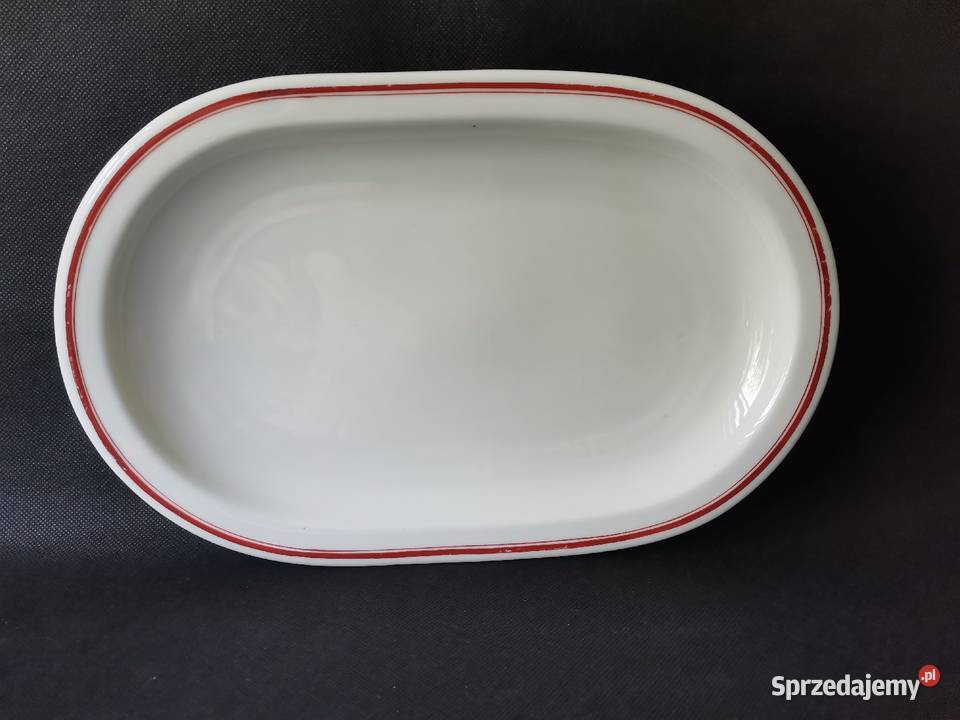 Stary duży talerz półmisek porcelana kantynowa