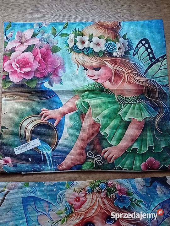2 śliczne poszewki na poduszki 45x45 dziewczynki Szczecinek