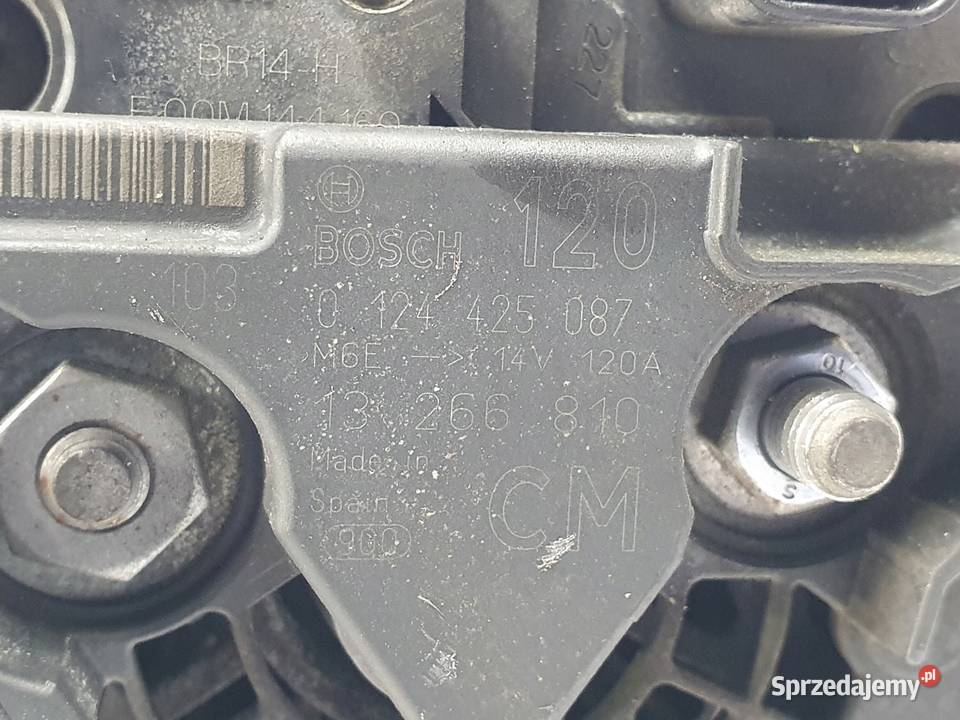 ALTERNATOR Opel Astra J Meriva B Corsa D 14 16V lubelskie Chełm sprzedam