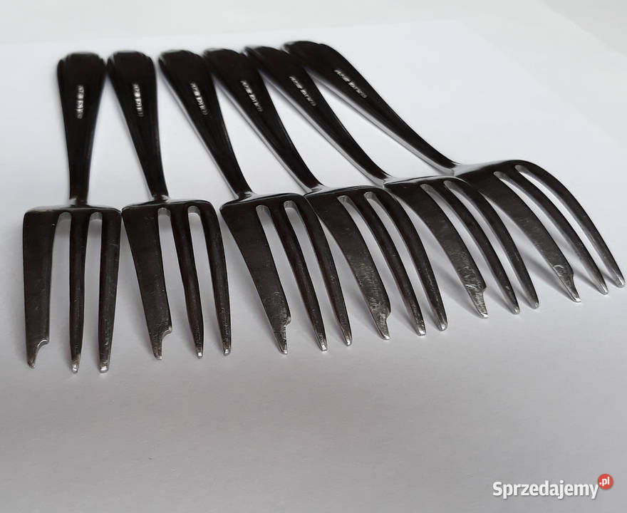 Widelczyki deserowe BAKELIT Gerlach sztućce PRL śląskie