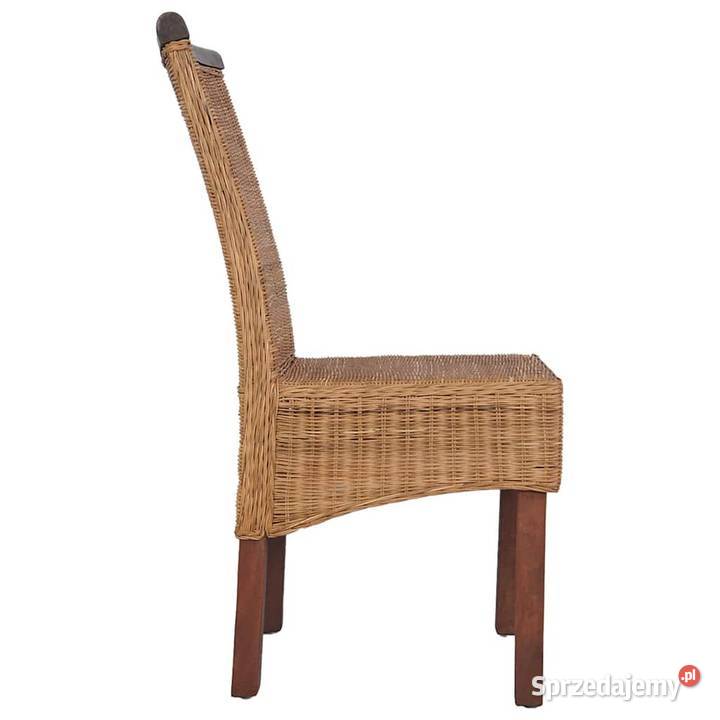 vidaXL Krzesła stołowe 2 brązowe naturalny Warszawa