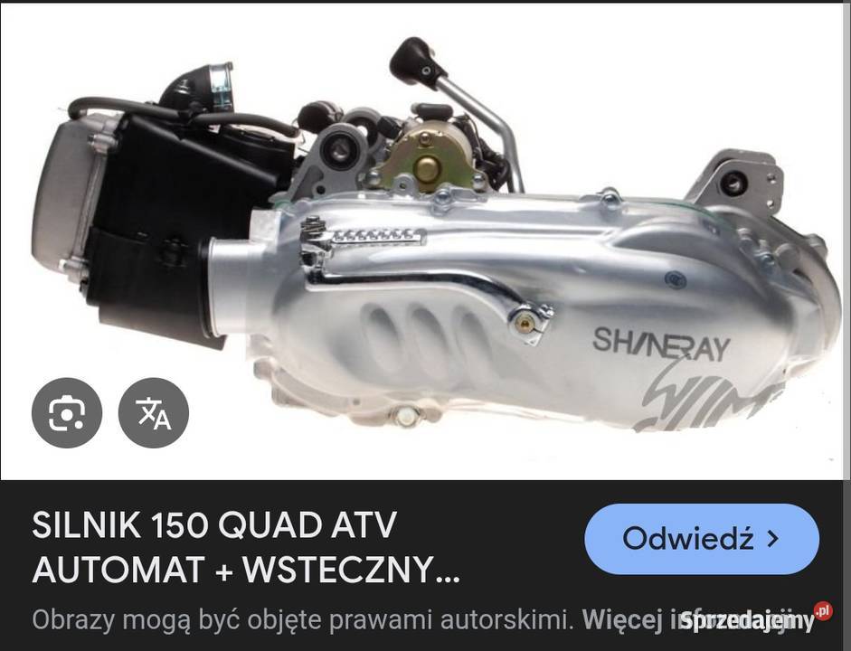 SILNIK 150 QUAD ATV AUTOMAT WSTECZNY SHINERAY Shineray Stara Jastrząbka