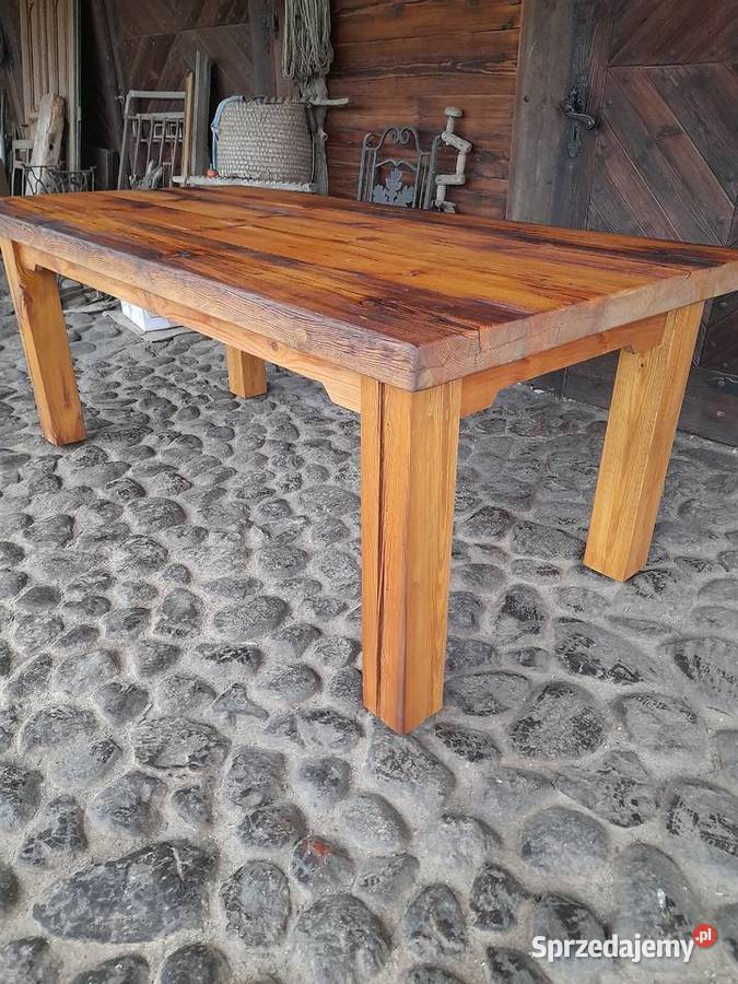 Tradycyjny stół stare drewno Kamieńczyk