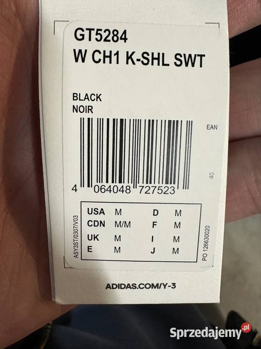 Y3 CH1 KSHL SWT czarny Warszawa