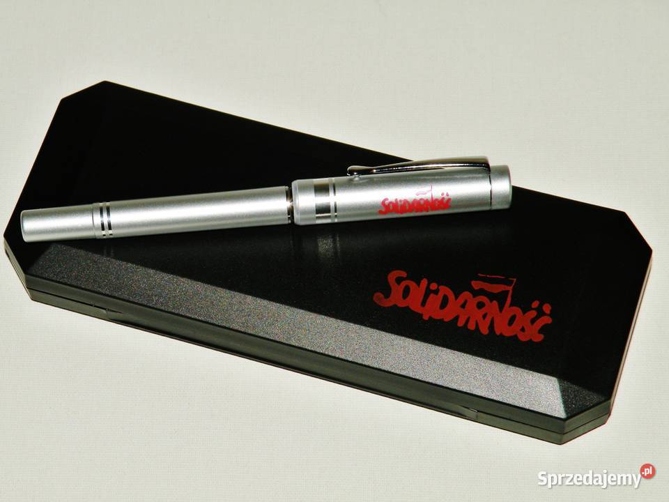 Pióro Ambasador w etui oba z logo Solidarności kujawsko-pomorskie Bydgoszcz