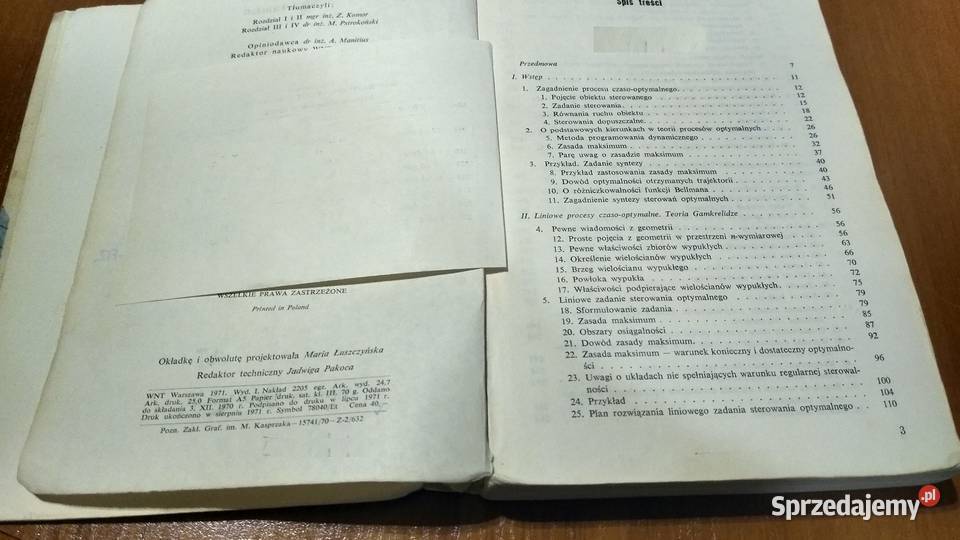 Matematyczne metody sterowania optymalnego W G Gdańsk