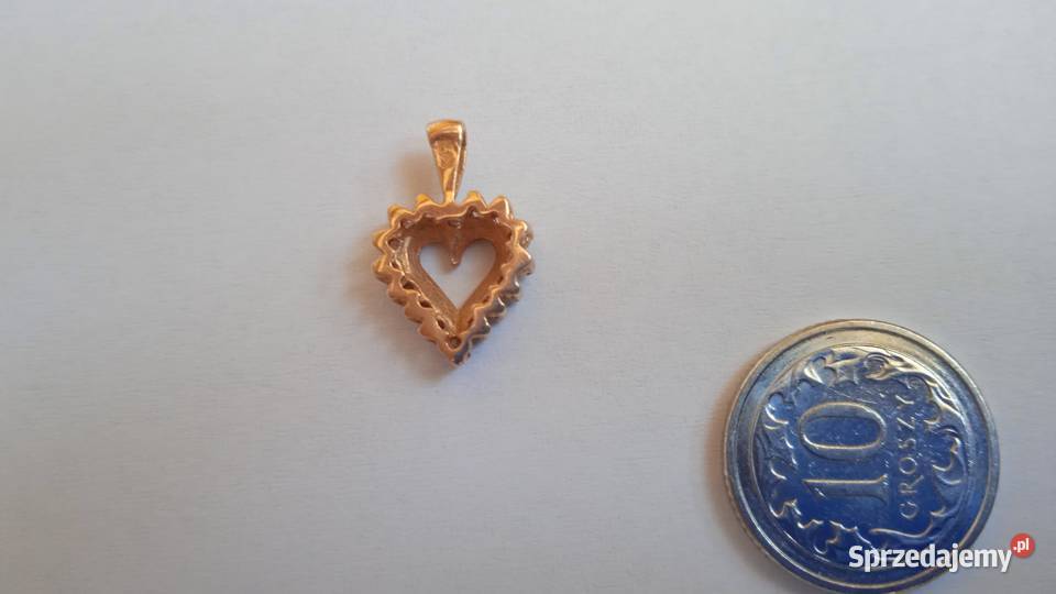 Złota zawieszka serce próba 583 mazowieckie Warszawa