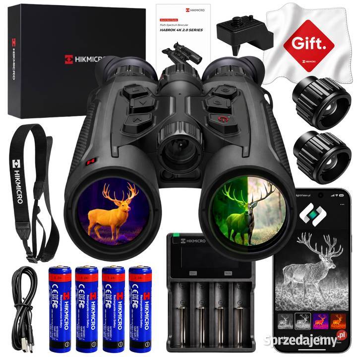 Lornetka termowizyjna noktowizor HIKMICRO Habrok 4K 2.0 HE25L 850 + 940
