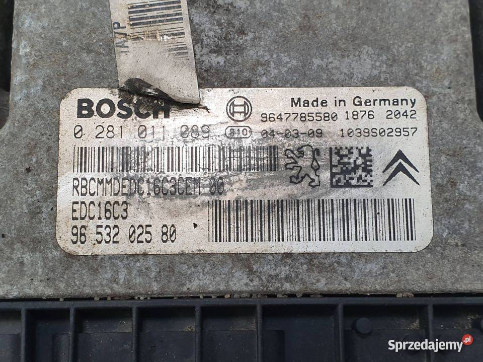 KOMPUTER PEUGEOT 206 0281011089 kujawsko-pomorskie Lipno