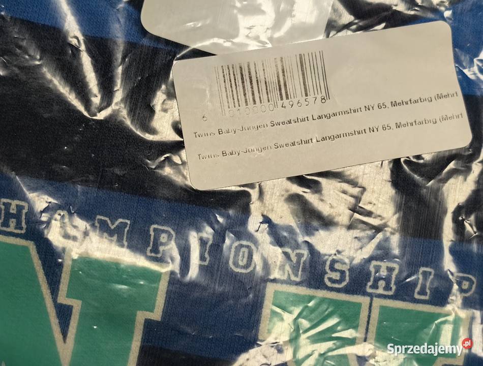 Twins NY63 Bluzka chłopięca Niemowlęca A W Paski niebieski Bluzy łódzkie Inczew