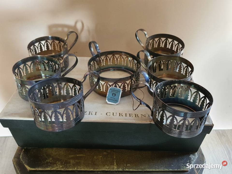 Koszyczki do herbatycukiernica PRL Poznań sprzedam