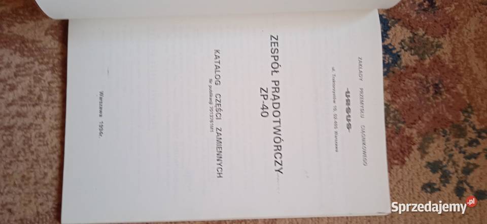 Katalog części zamiennych zespół prądotwórczy sprzedam