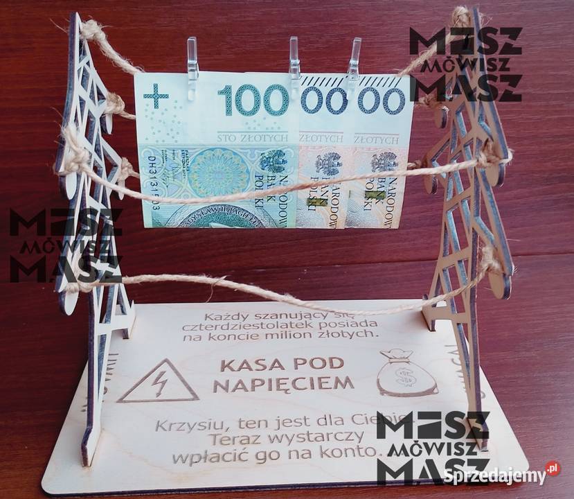 Stojakpudełko na kasę elektryka urodziny awans Borne Sulinowo