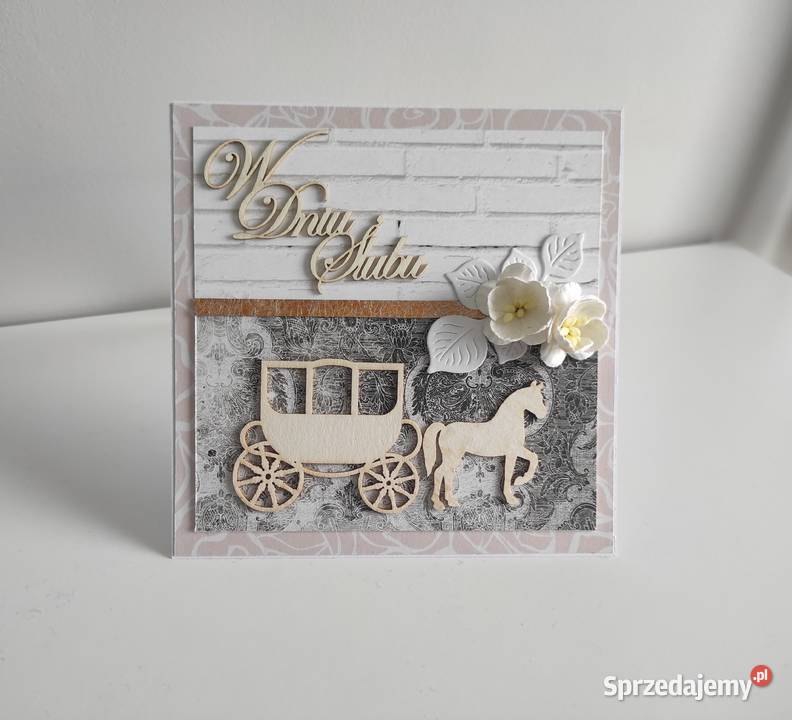 Kartka na Ślub ręcznie robiona handmade Łódź