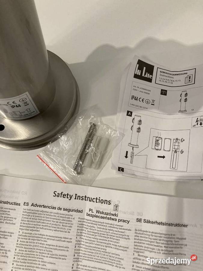 Słupek ogrodowy zewnętrzny z 4 gniazdami 230V Rokietnica