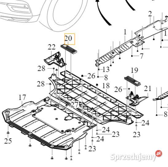 VOLVO C40 EX40 XC40 EV prawy wspornik plyty Bielany Wrocławskie sprzedam