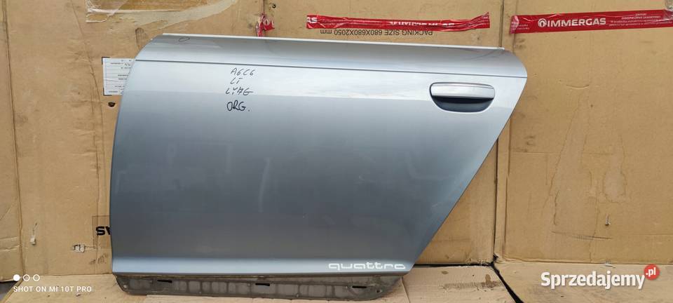 DRZWI LEWY TYŁ AUDI A6 C6 LY7G SEDAN AVANT ORG Drzwi Przystajń