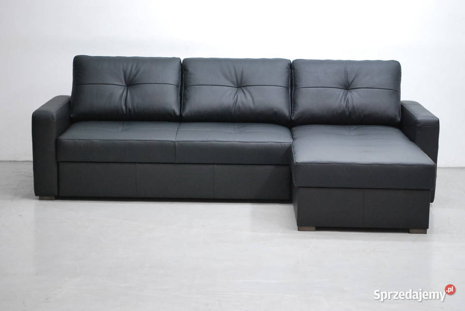 PFO czarny SKÓRA NATURALNA NAROŻNIK Z Poznań