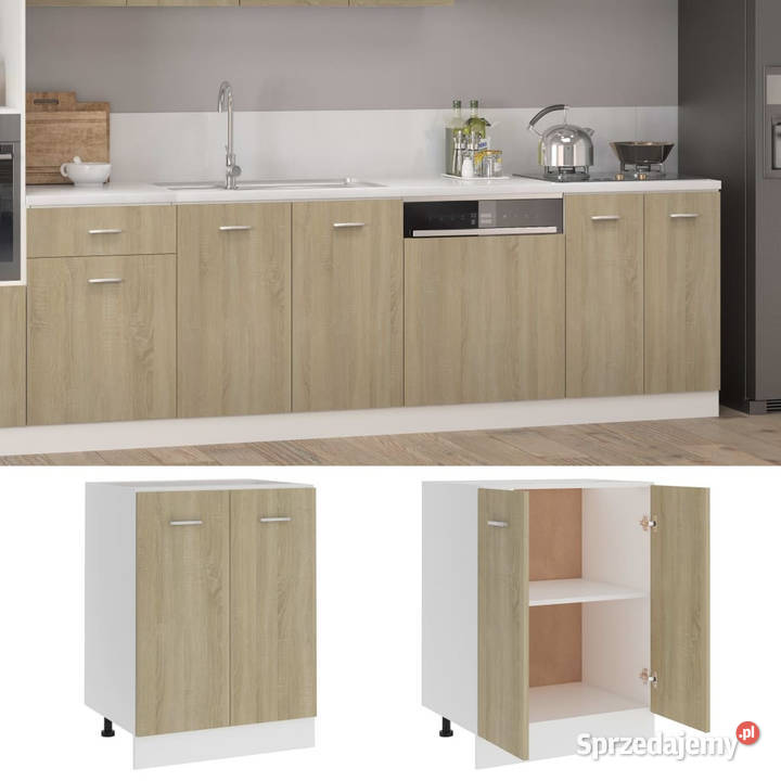 Szafka kuchenna dąb sonoma 60x46x815 WM801191 Dom i Ogród Warszawa
