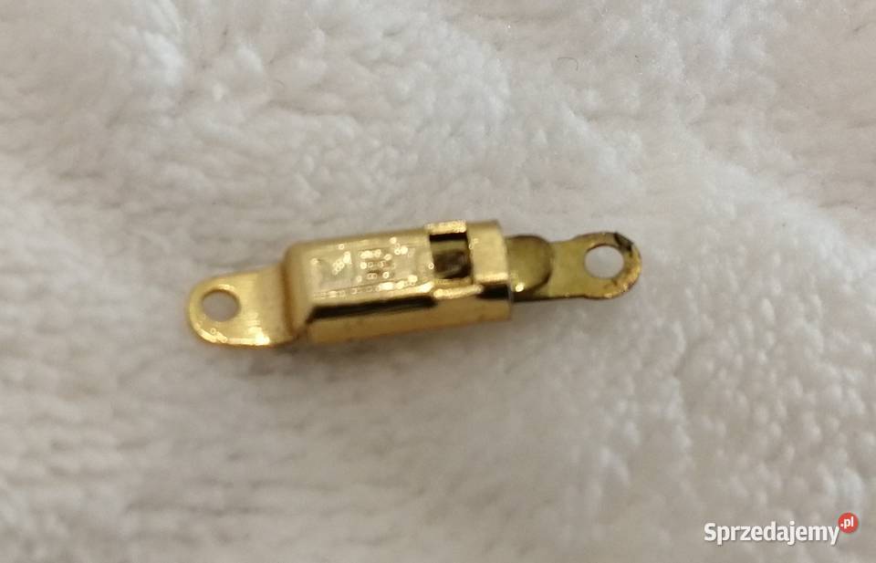 Zapięcie wsuwane do łańcuszka 3x4x17mm złoty Czeladź