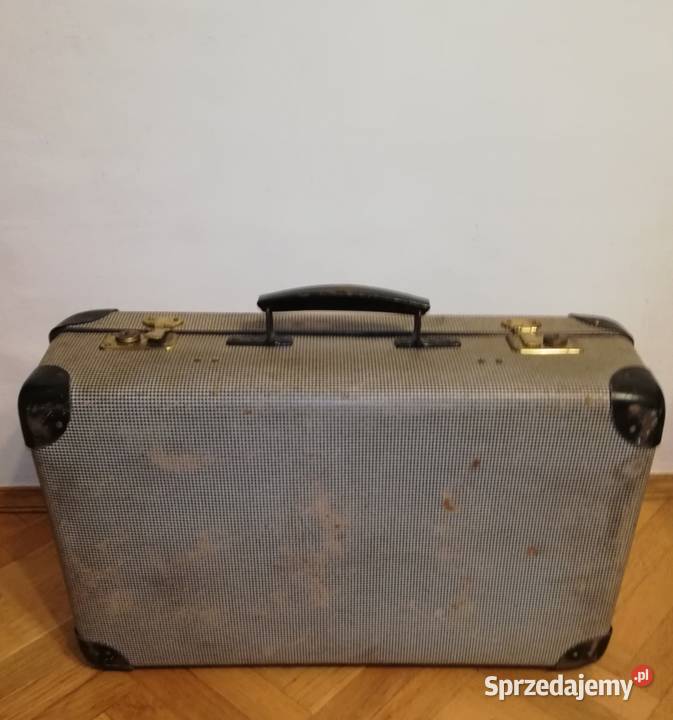 Stara drewniana walizka lata 60te PRL Warszawa
