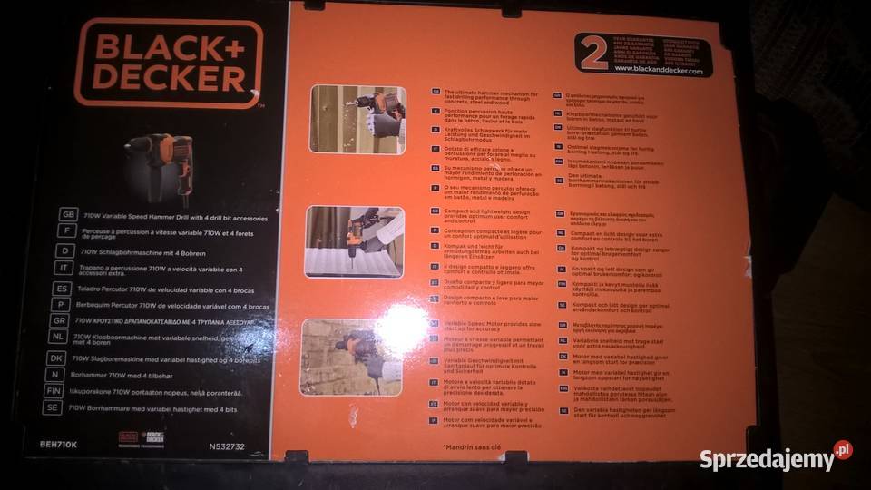 BlackDecker wiertarka udarowa 710W Narzędzia Mińsk Mazowiecki