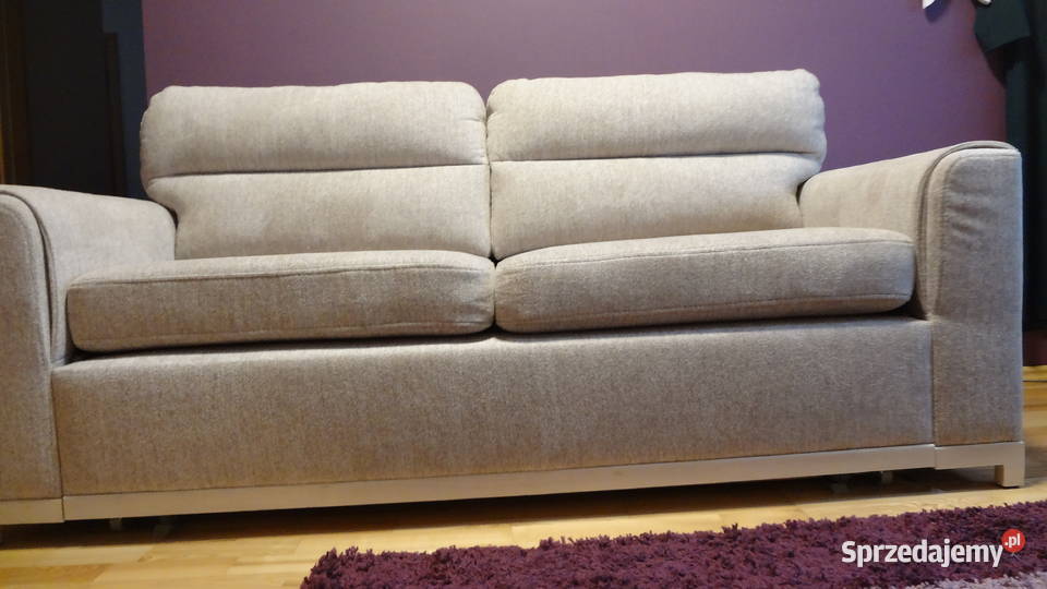 Nowoczesna rozkładana Sofa w kolorze ecru jasny Żnin