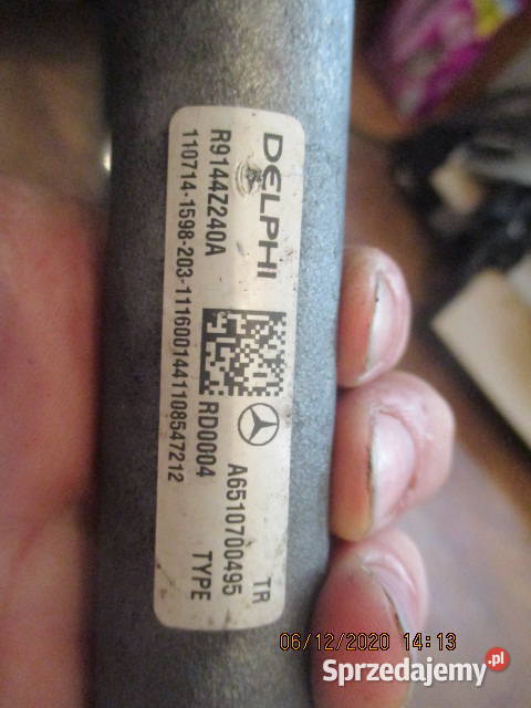 LISTWA WTRYSKOWA GLA W156 22 CDI A6510700495 osobowe Układ paliwowy
