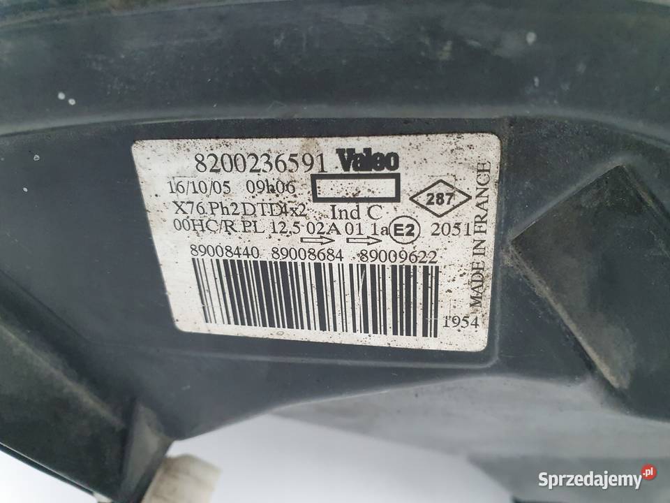 LAMPA PRAWA Renault Kangoo I lift 0305r PRZEDNIA Chełm sprzedam