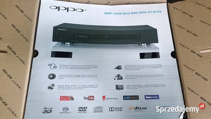 OPPO BDP103P Komplet DVD i Blu-ray Poznań sprzedam