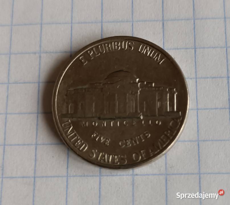 5 CENTÓW FIVE CENTS 1988 P USA lubelskie Piszczac