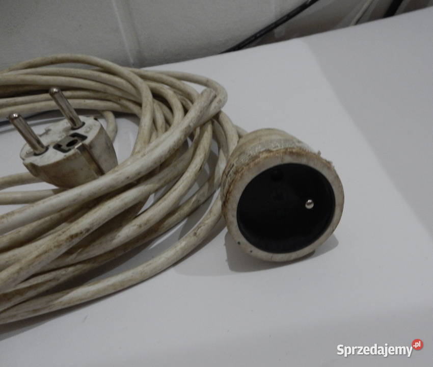 Przedłużacz 10 m 1 gniazdo biały PVC 1 mm2 AGD drobne Leżajsk