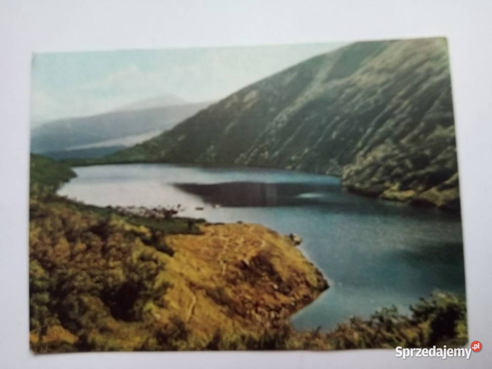 Pocztówka Karkonosze Wielki Staw 1968r Znaczek śląskie Dąbrowa Górnicza