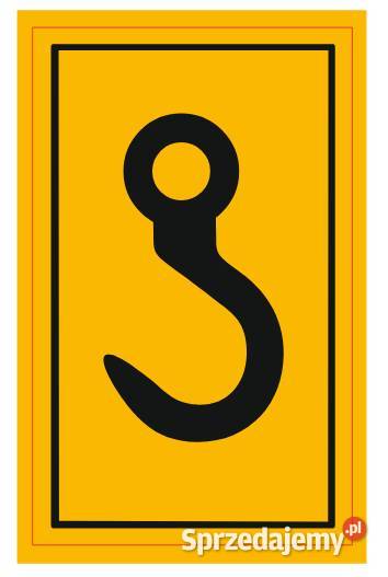 Naklejka ostrzegawcza hak pion Kamionna