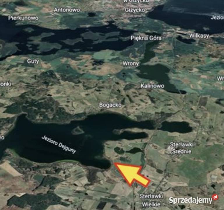 Sterławki Małe Działka na Mazurach z linią Sprzedaż