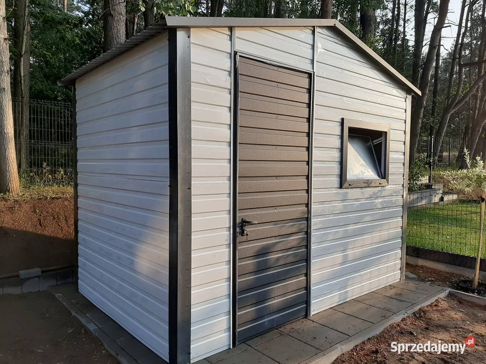 Żółty Garaż Blaszany Ogrodowy Magazyn Schowek Pozostałe Dom i Ogród Oborniki