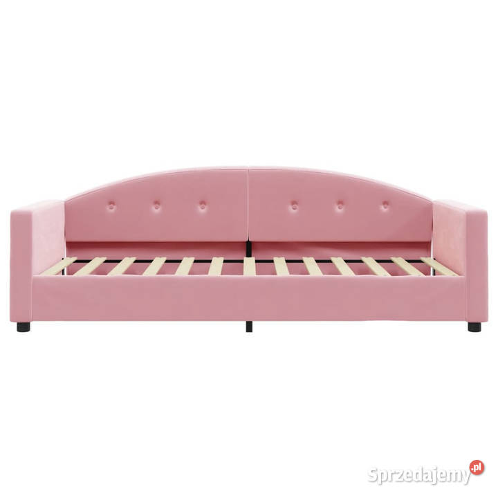 Sofa z funkcją spania różowa obita aksamitem Warszawa sprzedam