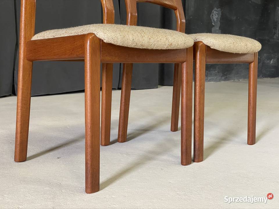 2 krzesła vintage Dyrlund teak Dania lata 60