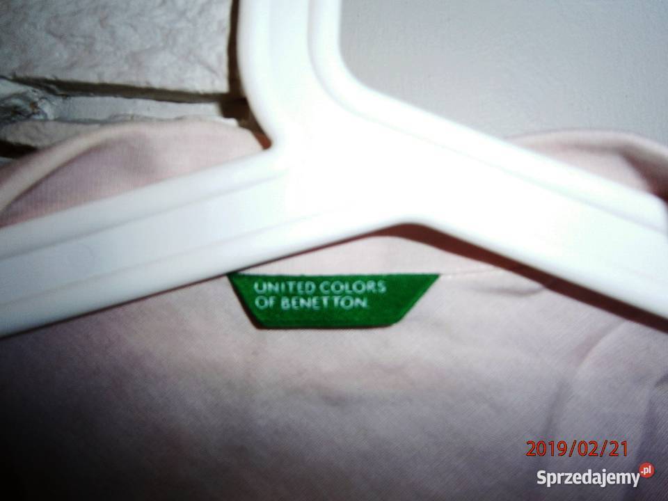 bladoróżowa koszula Benetton S