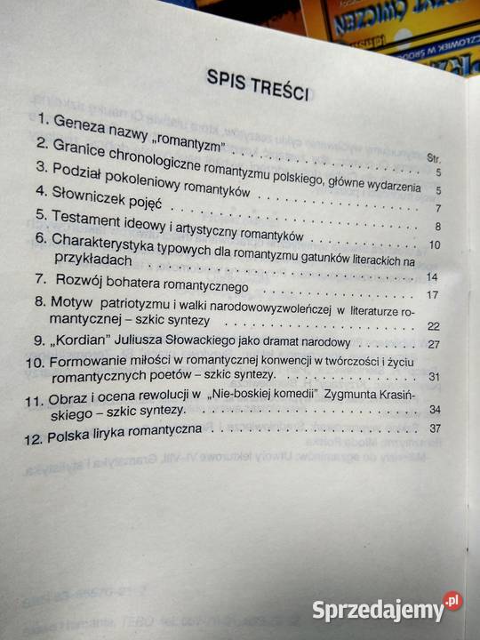 Romantyzm szkice wypracowań polski antykwariat Warszawa sprzedam