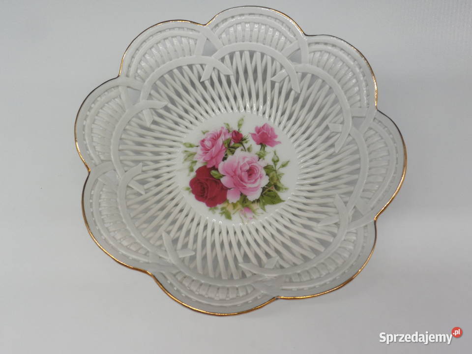 Misa patera koszykowa z niemieckiej porcelany Raszków