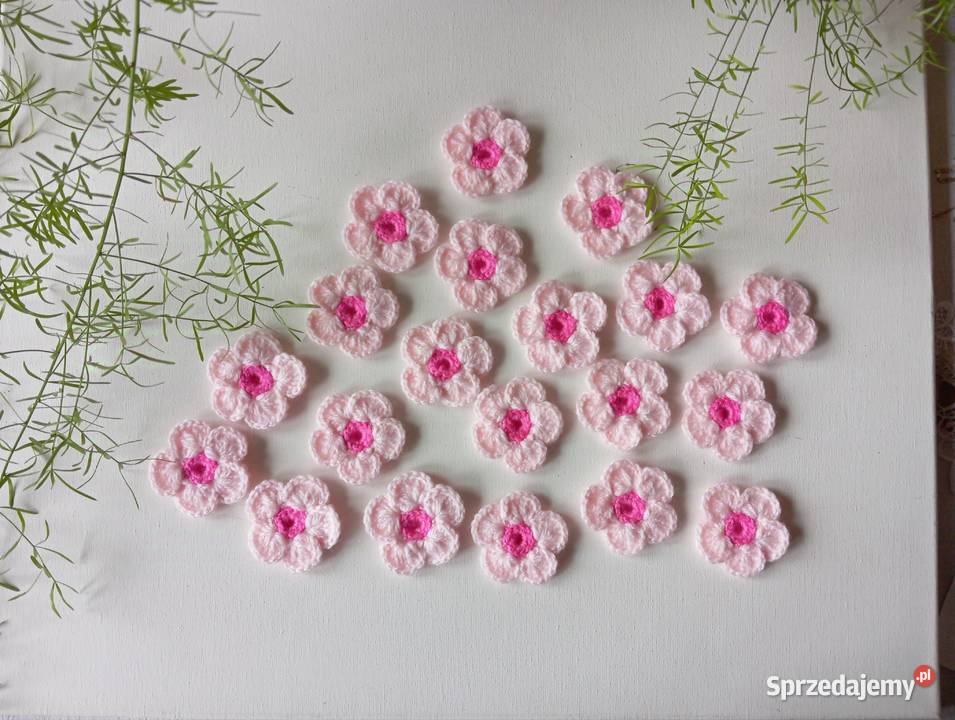 Szydełkowe kwiatki cukiereczki 5 pomorskie Kwidzyn