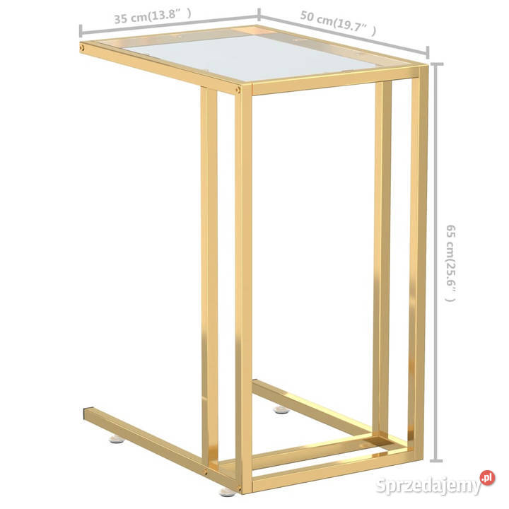Komputerowy stolik boczny przezroczysty 50x35x65 Warszawa sprzedam