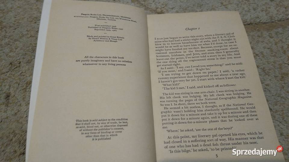 Laughing gas P G Wodehouse Penguin books 26 1172 Gdańsk sprzedam