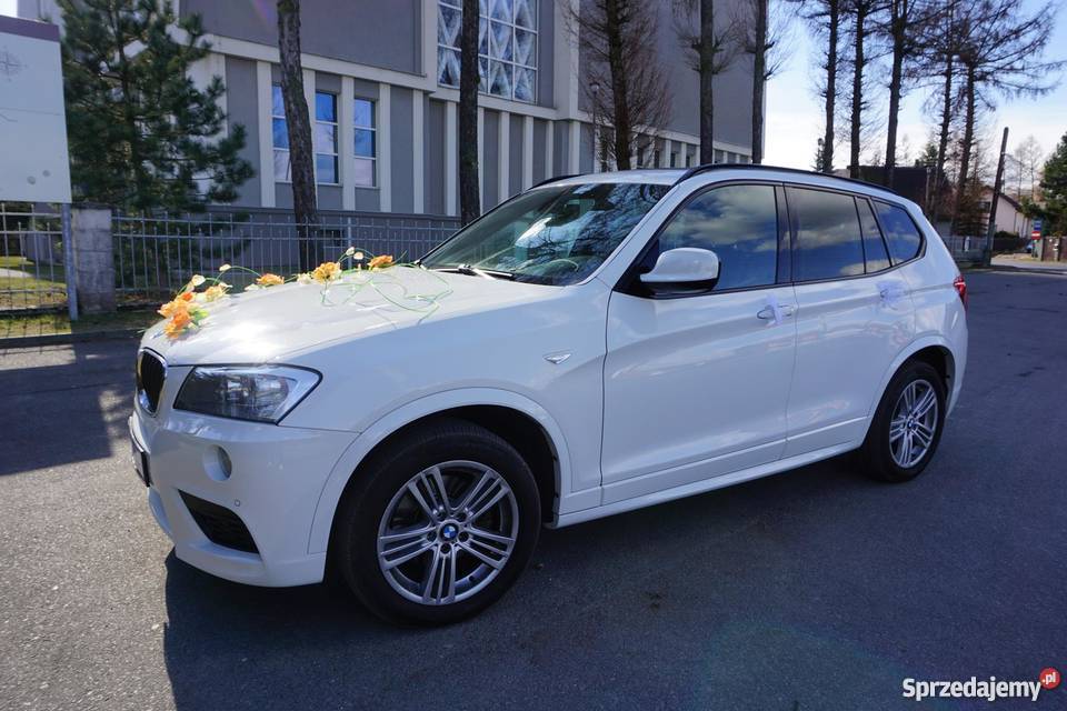 BIAŁE Bmw do ślubu SZKLANY DACH auto samochód